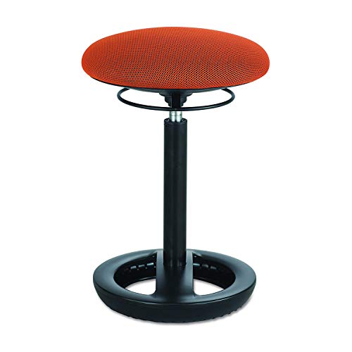 Safco Twixt Active Movement Seating Chair, Ergonomic Support, Adjustable Height, Orange Mesh - color: Orange, style: Desk Height