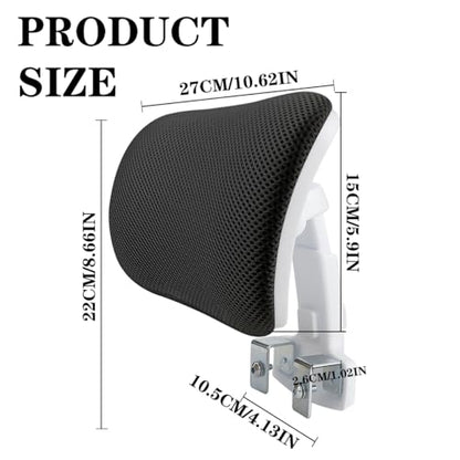 Office Chair Headrest Attachment Head Support Cushion Chair Mesh Head Rest Black Mesh Frame Adjustable Height Angle for Ergonomic Office Chair - color: Color 2