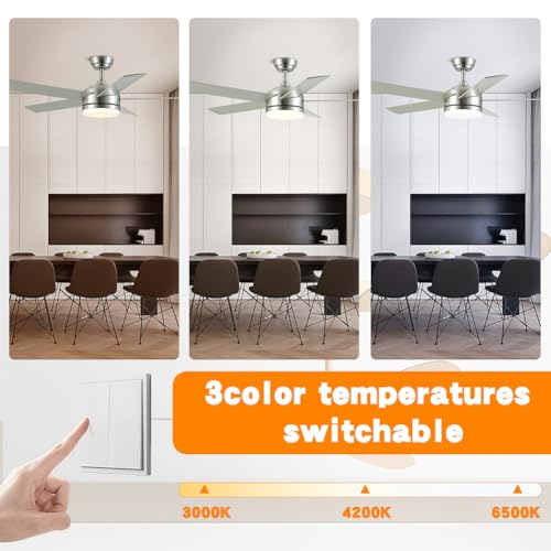 Ceiling Fan LED Light Replacement Disc 24W 6.3 in 120V 3CCT | Hardwired dimmable ceiling fan LED replacement panel with 3 CCT 3000K 4000K 5000K and anti-glare PC diffuser - size: 6.29 inch