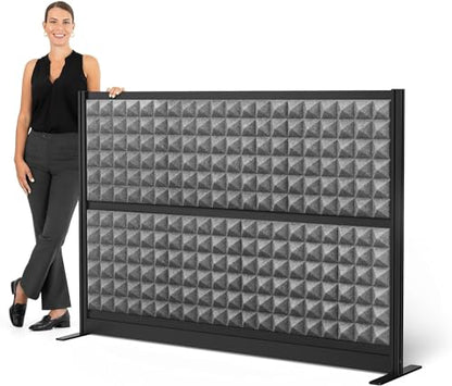 Stand Up Desk Store Studio Modular Wall and Sound Absorbing Room Divider | Sound Dampening Acoustic Panels for Office Cubicle | Noise Reduction and Noise Canceling Office Partition (70'' x 48'') - size: 70" x 48"