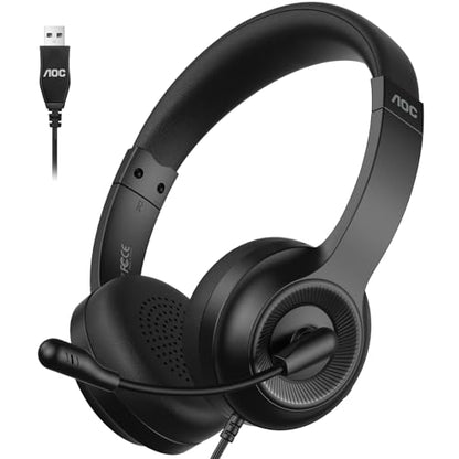 AOC USB Headset with Microphone for PC