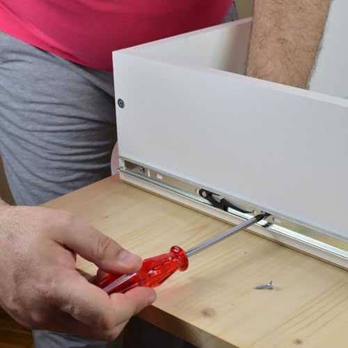 FAVOMOTO 14" Keyboard Drawer Slides - Heavy Duty Ball Bearing Keyboard Slides Under Desk Rails Rack Tray Accessories for Cabinet Furniture Hardware Rails