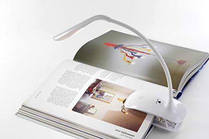 Clip-On LED Reading Light – Rechargeable & Flexible Neck Book Lamp with Adjustable Brightness – Perfect for Bedtime Reading & Travel