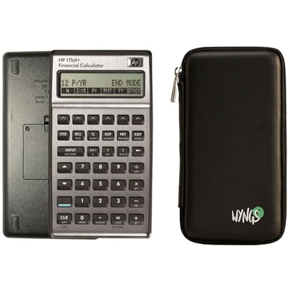 HP 17B II Plus/Hewlett Packard 17BII+ Financial Scientific Calculator + WYNGS Protective Case Black