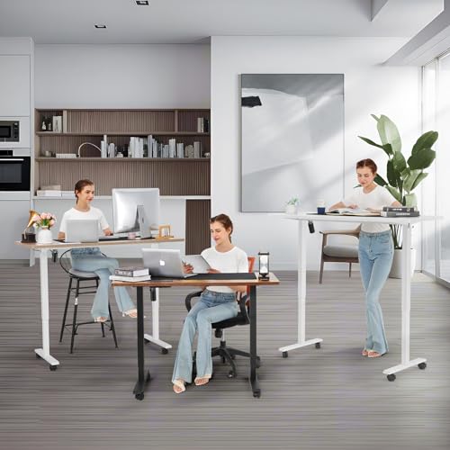 farexon 71x28 Inch Electric Standing Desk with Mouse Pad, Black - color: Black, size: 71 x 28''