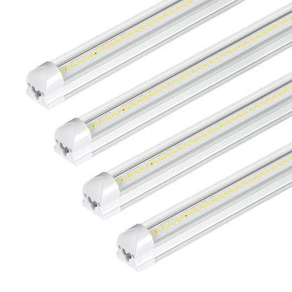 hykolity T8 LED Shop Lights 2FT, 6500K Super Bright White, 30W, 3500LM | V Shape Integrated LED Tube Light, High Output Linkable Shop Lights for Garage Workshop, Built-In On/Off Switch, 4 Pack - size: 2FT