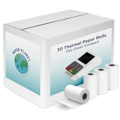 PaperPlanet Thermal Receipt Paper for Clover Compact POS C801 | 30 Rolls