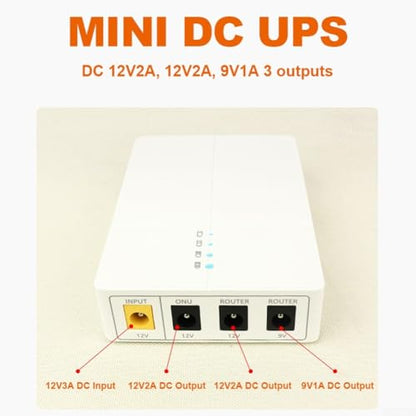 Uninterruptible Power Supply for Router Modem 12V 9V Output 7800MAh 6 Hours Runtime UPS Backup Power Source Compatible with All Router Brands
