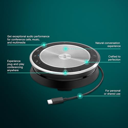 EPOS Expand SP 30T (1000225) Portable Bluetooth Speakerphone - Instant Conferencing Anywhere - Sound-Enhanced - PC, Mobile Phone & Softphone Connection