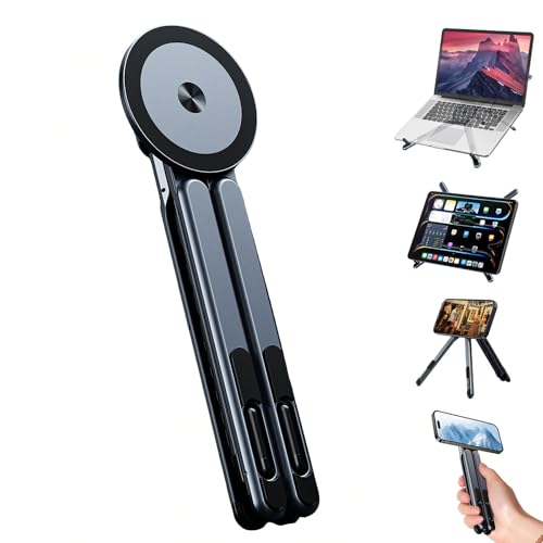 Pocket-Size Laptop Stand for Desk, Magnetic Phone Tablet Holder