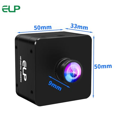 ELP High Speed USB Camera, 1080P/230fps, 4K/60fps, 12MP/30fps, Mini UVC USB3.0/2.0 Lightburn Cameras for Windows, Linux, Mac, Pi, Wide Angle 88°(H) IMX577 Webcam for PC Jetson Nano