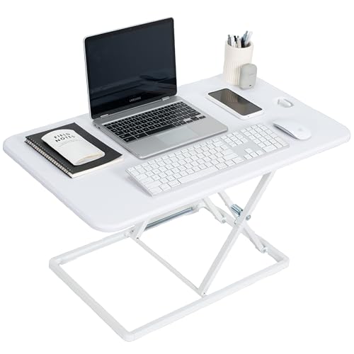 VIVO White 32 in Single Top Standing Desk Converter, DESK-V032JW - color: White, size: 32"