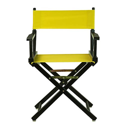 Casual Home 18" Director's Chair Black Frame-Yellow Canvas - color: Black Frame/Yellow Canvas, size: 18" - Classic Height, style: Black Frame