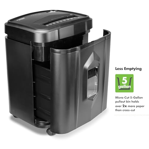 Aurora AU1225MA High-Security 12-Sheet Micro-Cut Paper and CD/Credit Card Shredder/ 5-Gallon Pullout Basket/40 Minutes Run Time - style: 12-Sheet Micro-cut