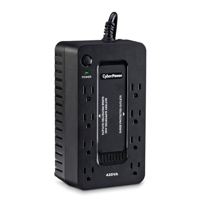CyberPower ST425 Standby UPS Battery Backup and Surge Protector | 425VA/260W, 8 Outlets, Compact, UL Certified - size: 425VA, style: Compact