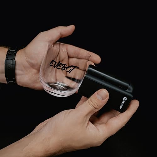EVEBOT Handheld Inkjet Printer for Any Surface 1.02 Inch Nozzle Portable Bluetooth Wireless Smart Label Printer for QR Code Barcode Production Date Time Logo Batch Number - Black 1PCS
