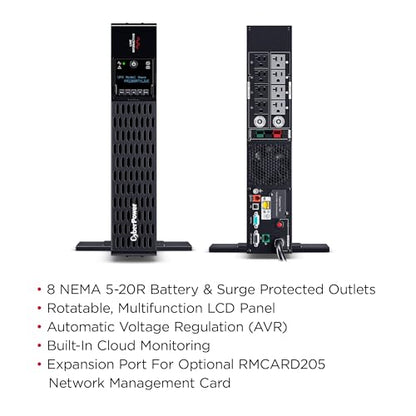 CyberPower PR2200RTXL2UC Smart App Sinewave UPS Battery Backup - size: 2200VA 30A, style: Expandable