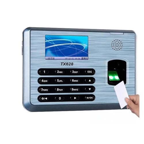 Time Clock for Small Businesses, 3 Inch Color Screen S30 RS232/485 Biometric Fingerprint Time Attendance Recorder Time Clock for Offices, Factories, Hotels, Schools and More(Id Card) - size: Id card