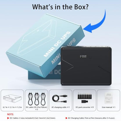 Wbacon 14 PCS Mini UPS 20000mAh Battery Backup & Surge Protector