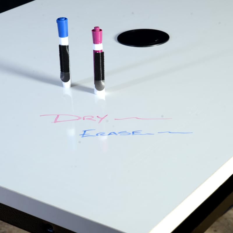 Romig Endure Standing Height Collaborative Table and Chair Set with 4 Pull-Out Swivel Stools, Dry Erase Whiteboard Top, Built-in Power Outlets and USB Charging, Classroom Training Table - color: White, size: 4 Seater
