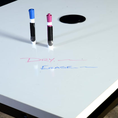 Romig Endure Standing Height Collaborative Table and Chair Set with 4 Pull-Out Swivel Stools, Dry Erase Whiteboard Top, Built-in Power Outlets and USB Charging, Classroom Training Table - color: White, size: 4 Seater