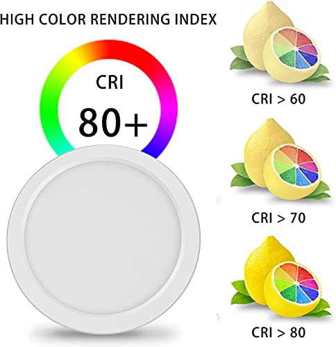 ETL 7 Inch Small LED Flush Mount Ceiling Light Dimmable,5000k Daylight Ultra Slim Round Flat Panel Ceiling Light Fixture,Modern White Ceiling Lamp for Closet,Kitchen,Bathroom,Hallway (3 Pack) - color: 3 Pack White, size: 7 inch