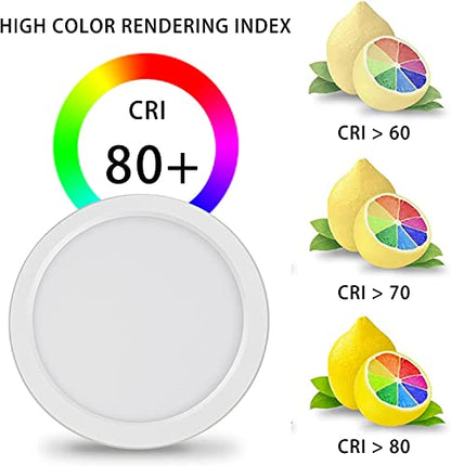 ETL 7 Inch Small LED Flush Mount Ceiling Light Dimmable,5000k Daylight Ultra Slim Round Flat Panel Ceiling Light Fixture,Modern White Ceiling Lamp for Closet,Kitchen,Bathroom,Hallway (3 Pack) - color: 3 Pack White, size: 7 inch