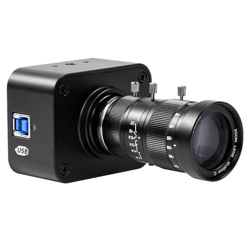 MOKOSE USB Camera 4K, USB3.0 Manual Focus Webcam with C-Mount 10-55mm Telephoto Zoom Lens, IMX678 1/1.8" 8MP Sensor Support YUY2,Web Camera for Desktop Computer Laptop - size: With 10-55MM Telephoto Varifocal Manual Lens