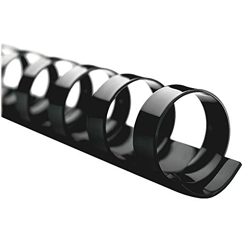 GBC Binding Spines/Spirals/Coils, 1/4" Diameter, 25 Sheet Capacity, CombBind, Black, 100 Pack (4000020) - size: 100 Pack, style: 1/4" Diameter/25 Sheet Capacity