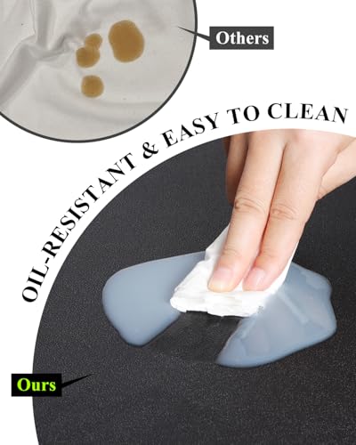Black Plastic Table Cover Protector, 24" x 48" PVC Desk Pad Mat - color: Black, size: 24" x 48"