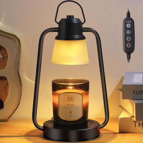Candle Warmer Lamp with Timer Dimmer - Birthday Gifts for Women Men - color: Black Classic