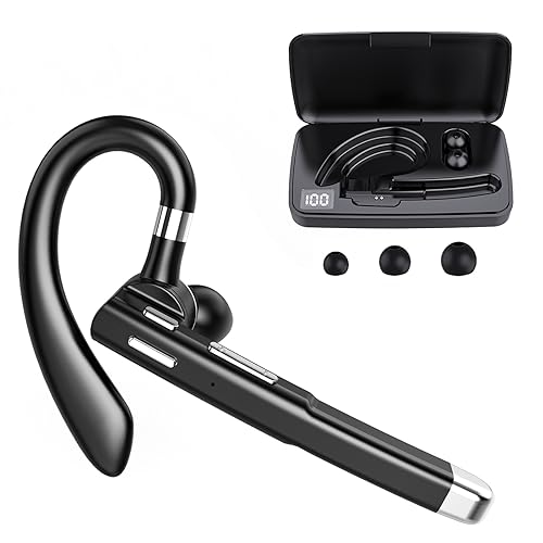 Bluetooth Headset,Wireless Bluetooth Earpiece with 400mAh Charging Case