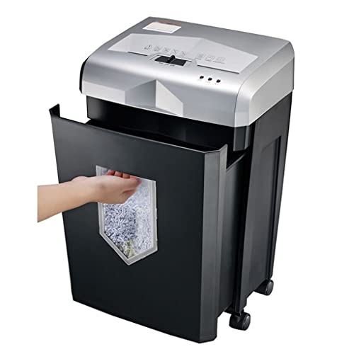 Cross-Cut Paper Credit Card Shredder Drawer Type 18 Liter Basket Overload Capacity Protection