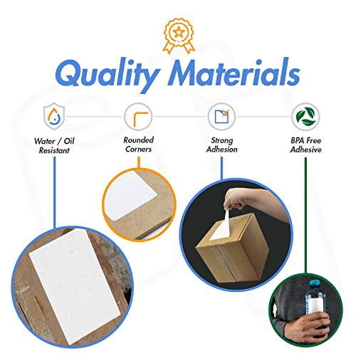 OfficeSmartLabels 2" x 1" Removable Direct Thermal Labels | Compatible with Rollo & Zebra Desktop Printers, 1" Core, Perforated, Water & Oil Resistant, 4 Rolls, 5200 Labels