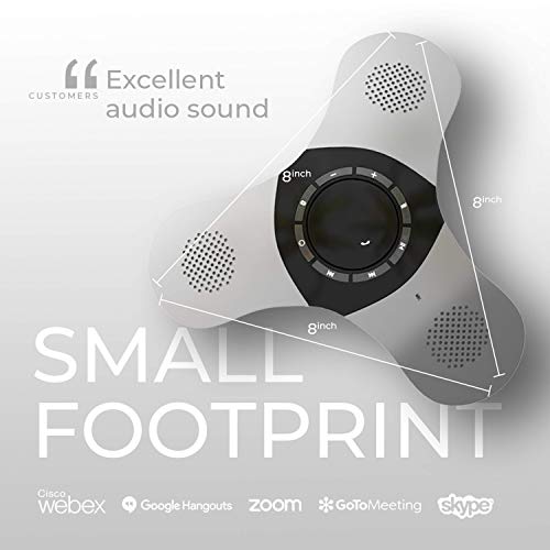 Conference Speaker and Microphone, 360° Voice Pickup, Noise Reduction - size: 1 Pack