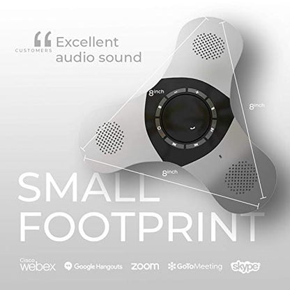 Conference Speaker and Microphone, 360° Voice Pickup, Noise Reduction - size: 1 Pack