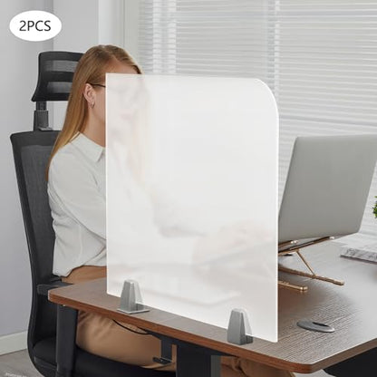 2 PCS Acrylic Acoustic Desk Divider Privacy Panel Desk Divider Desk Partition Noise Reducing Freestanding Mounted Sound Proof Dividers for Office Reduce Noise and Visual Distractions 23" x 18" - size: 2 PCS 23*18”