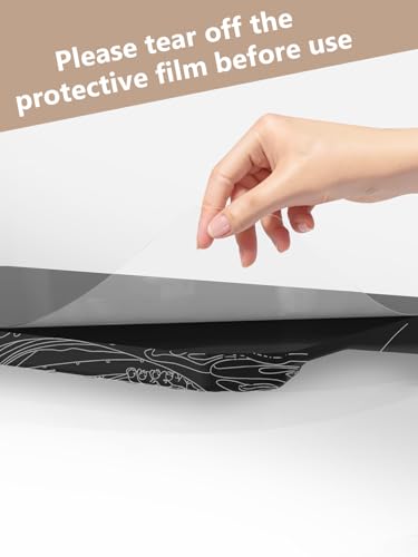 2-in-1 Ergonomic Keyboard Stand with Wrist Rest, Kanagawa Wave - color: Black Wave