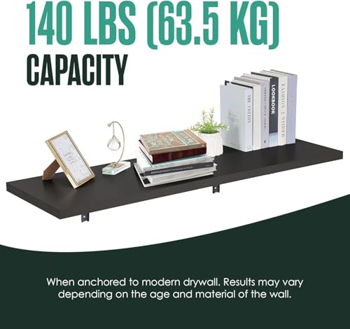 Wall Mounted Desk, Murphy Desk, Wall Mounted Folding Table, 48x16 Black | Houseables Laundry Folding Table, Fold Down Work Bench, Foldable Station, Floating Bar, Hanging, Dining, Kitchen, Clothes - color: Black