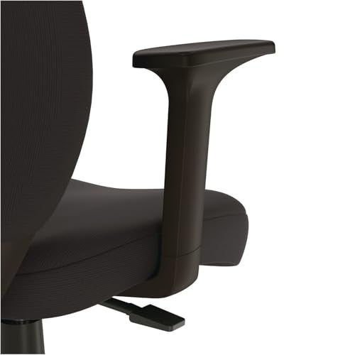 Alera Wessex Drafting Stool, Drafting Chair, Adjustable Seat Height, Foot Rest Ring, Removable Arms, Supports Up to 275 lb, Black