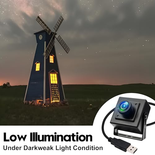 120fps USB Camera 12Megapixel High Speed Starlight Lightburn Low Illumination Slow Motion 4K Webcam with 185Degree Fisheye Wide Angle Lens Plug and Play for Inspection Microscope 3D Printer - size: 185 Degree Fisheye Wide Angle Lens