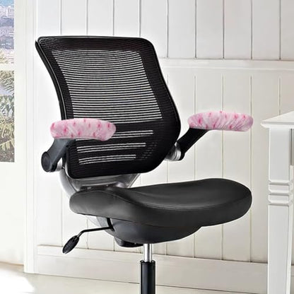 Office Chair Arm Covers Set of 2 - Cherry Blossom Printed Armrest Covers With Elastic Band, Stretchy Washable for Computer Chairs - color: Cherry Blossom - Pink