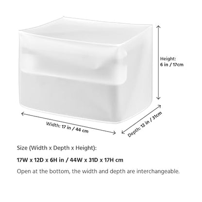 Printer Dust Cover See-Through Lightweight Waterproof Protective Case jacket,compatible with HP, EPSON,CANON, BROTHER, PIXMA -17W x12D x6H in - size: 17W x12D x6H