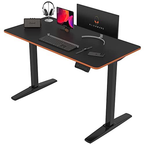 Monomi Electric Standing Desk 48”x24”, Height Adjustable Desk with Wheels - color: Black, size: 48
