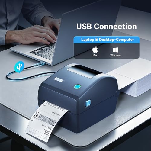 iDPRT Thermal Shipping Label Printer USB, 4x6 Label Commercial Grade, 6IPS | Compatible with USPS, UPS, FedEx, Amazon, Desktop Label Printer - 203 DPI, for Small Business Large Warehouses & Logistics