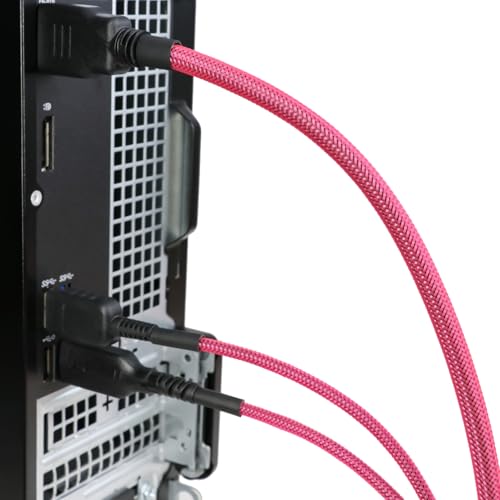 25ft PET Expandable Braided Cable Sleeve 1.2 inch(30mm) Pet Braided Cable Sleeve for Audio Video Device Wire Automotive Wire (Pink) - color: Pink, size: 30mm"(1.2 inch)