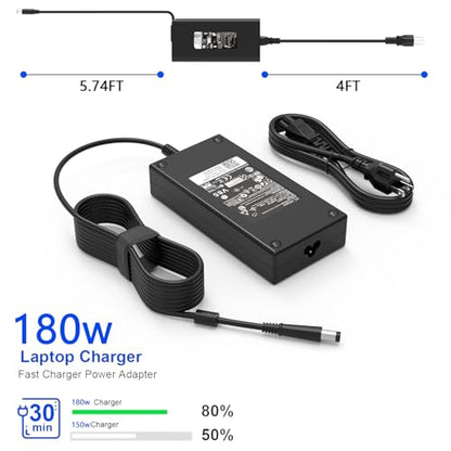 180W 7.4mm Laptop Charger Compatible with Dell Dock