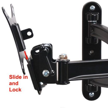 VideoSecu TV Wall Mount Articulating Arm Tilt Swivel Bracket for Most 19-39" TV Monitor Display VESA 100X100 75X75 up to 33LBS ML15B A28