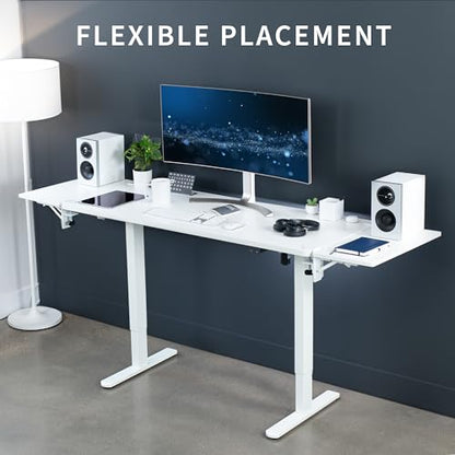 VIVO White Clamp-on 24 x 12 in Desk Extender, DESK-EXT24W