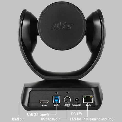 AVer CAM520 Pro3 PTZ Conference Camera – 36X Total Zoom 1080p USB Camera with AI Auto Framing, Smart Gallery, HDMI & PoE+ for Zoom, Teams & Hybrid Meetings